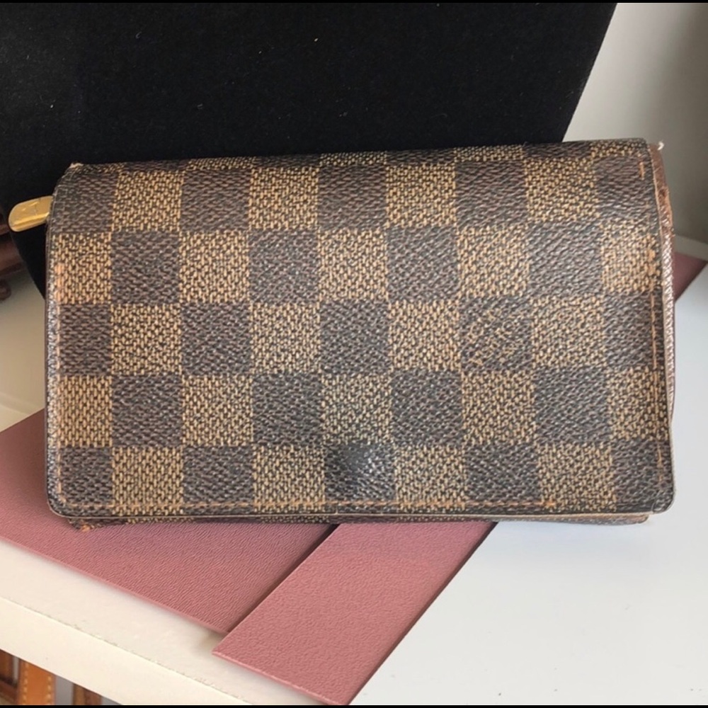 louis vuitton ebene tresol wallet authentic